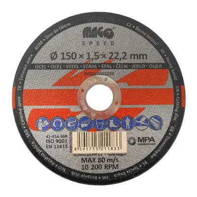 Řezný kotouč na kov 150x1,5x22mm MAGG SPEED