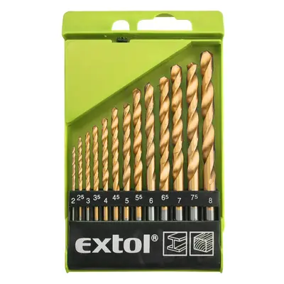 EXTOL CRAFT 1118A - vrtáky do kovu, sada 13ks, ∅2-8mm, po 0,5mm, HSS