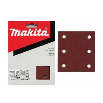 10x Brusný papír Makita 114x102 mm, K100