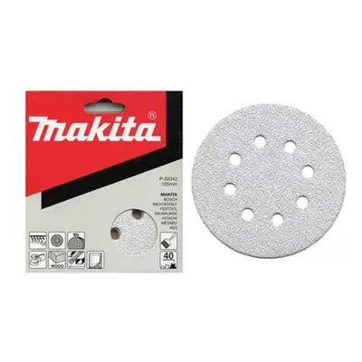 10x Brusný papír Makita 125 mm, K120 P-33386