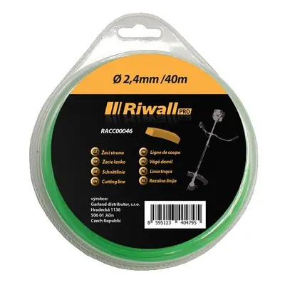 Riwall PRO Žací struna pr. 2,4mm, délka 40m, čtvercový průřez