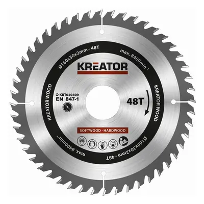 Pilový kotouč Kreator 160 mm 48T KRT020409