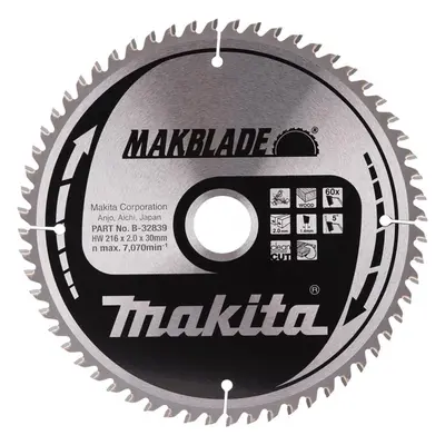 Pilový kotouč na dřevo Makita MAKBLADE 216 mm, 60T B-32839