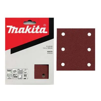 10x Brusný papír Makita 114x102 mm, K150