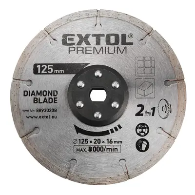 EXTOL PREMIUM 8893020B - kotouc řezný, diamantový, 125x20mm