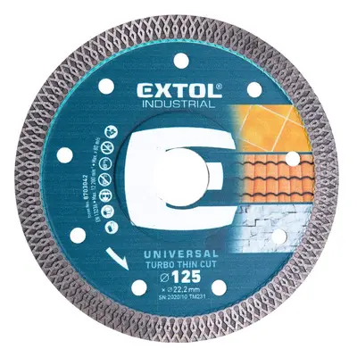 Diamantový řezný kotouč EXTOL INDUSTRIAL 125 mm 8703042