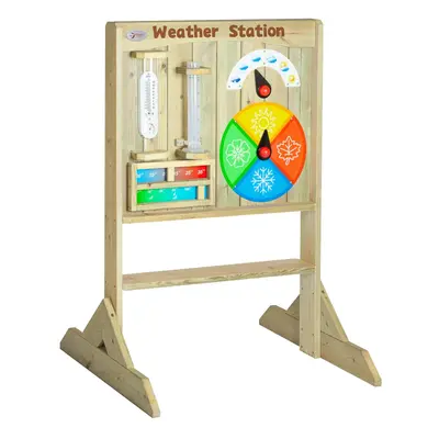 Dřevěná meteorologická stanice s tabulí Classic World