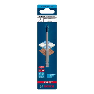 Vrták do dlažby Bosch EXPERT HEX-9 HardCeramic 6 x 90 mm 2608900590