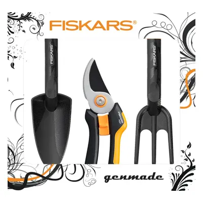 Zahradní sada Fiskars Solid, černá