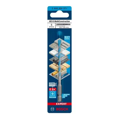 Vrták víceúčelový Bosch EXPERT HEX-9 MultiConstruction 5 x 50 x 100 mm 2608900571