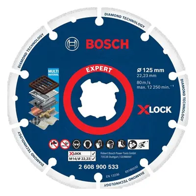 Diamantový řezný kotouč Bosch EXPERT Diamnond Metal Wheel X-LOCK 125 mm 1 ks 2608900533