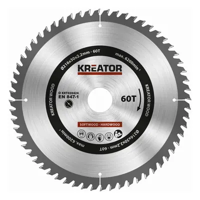 Pilový kotouč KREATOR 216mm, 60T KRT020424