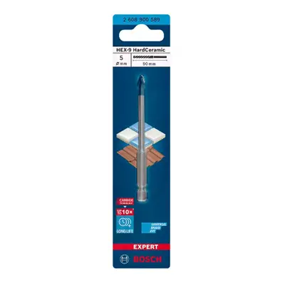 Vrták do dlažby Bosch EXPERT HEX-9 HardCeramic 5 x 90 mm 2608900589