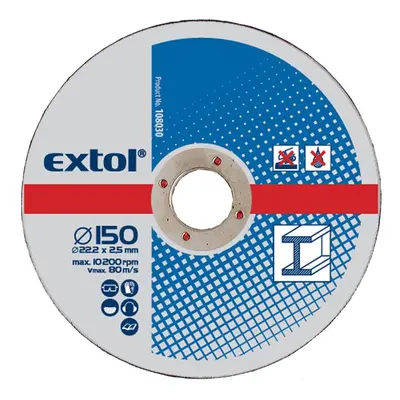 EXTOL CRAFT 108030 - kotouče řezné na kov, 5ks, 150x2,5x22,2mm