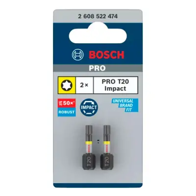 Šroubovací bit Bosch PRO Impact Control 25 mm T20 2 ks 2608522474