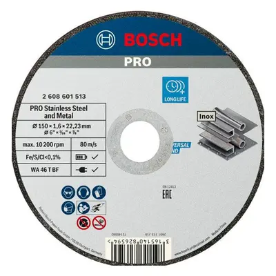 Řezný kotouč Bosch PRO Stainless Steel and Metal 150 mm 2608601513