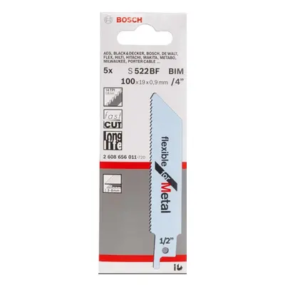 Pilový plátek Bosch Flexible for Metal S522 BF 5 ks 2608656011