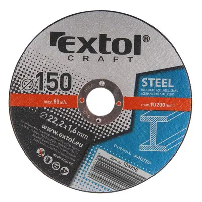 EXTOL CRAFT 106930 - kotouče řezné na kov, 5ks, 150x1,6x22,2mm