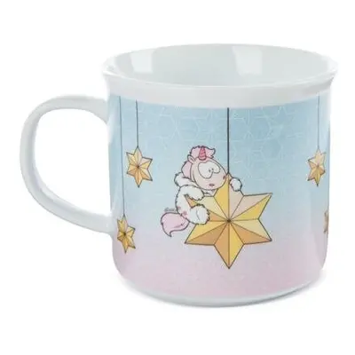 NICI hrníček Jednorožec Theodor ve sněhové kombinéze, porcelán 400ml, dárkové balení