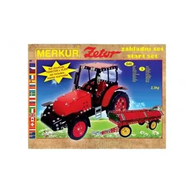 Stavebnice MERKUR Zetor základní set 646ks 3 vrstvy v krabici 36x27x8,5cm