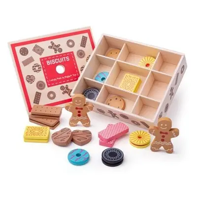 Bigjigs Toys Box s dřevěnými sušenkami