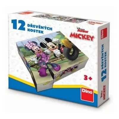 MICKEY A MINNIE 12 Dřevěné licenční kostky