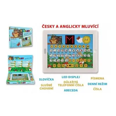 Teddies Moudré sovy naučný tablet dvojjazyčný CZ+AJ