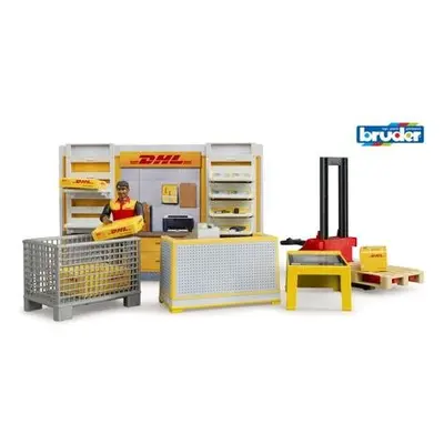 Bruder 62251 BWORLD Pobočka přepravce DHL s figurkou