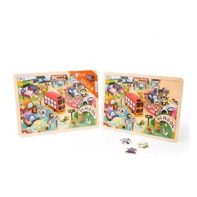 Classic World Puzzle město zvířat 49d