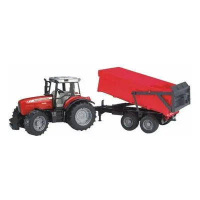 Bruder 2045 Traktor MASSEY FERGUSON se sklopným vozem