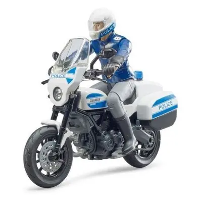 Bruder 62731 BWORLD Policejní motorka Ducati Scrambler s figurkou