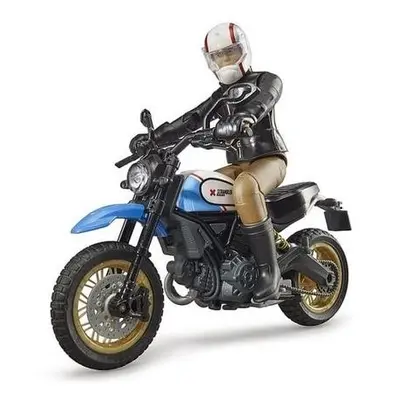 Bruder 63051 BWORLD Motocykl Scrambler Ducati Desert Sled s jezdcem