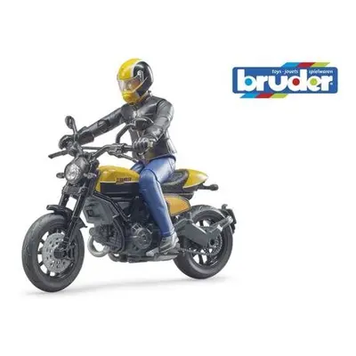 Bruder 63053 BWORLD Motorka Ducati Scrambler s jezdcem