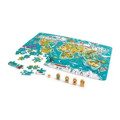 Hape Dětské puzzle - Mapa světa 2 v 1