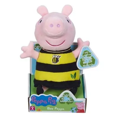 TM Toys PEPPA Pig ECO plyšová Peppa 20cm včelkové šaty