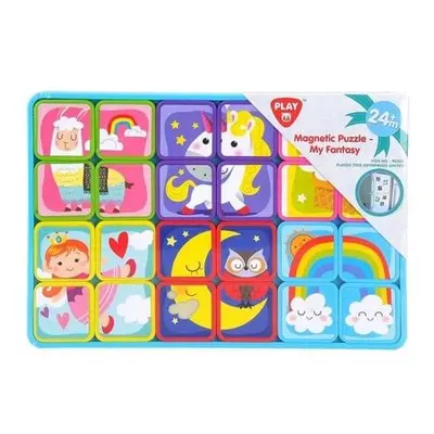 Puzzle magnetické deskové fantazie plast 30x20x1cm 24m+