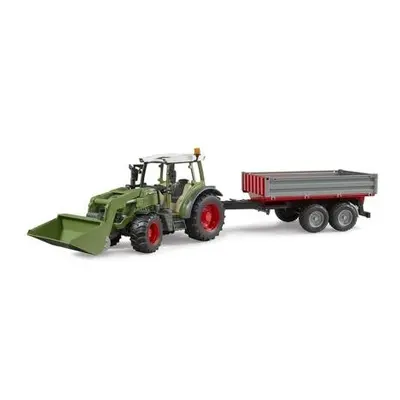 Bruder 2182 Traktor Fendt Vario 211 s čelním nakladačem a sklápěcím přívěsem