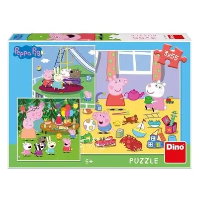 PEPPA PIG NA PRÁZDNINÁCH 3x55 Puzzle