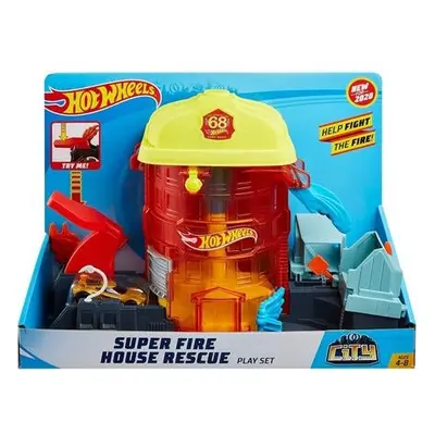 Hot Wheels CITY DELUXE SET varianta 1 SUPER FIRE HOUSE RESCUE