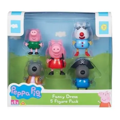 TM Toys PEPPA PIG - maškarní šaty, set 5 figurek