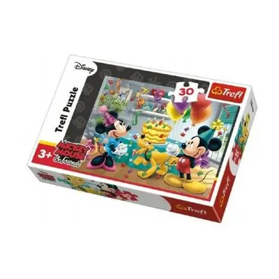 Puzzle Mickey a Minnie slaví narozeniny Disney 30 dílků