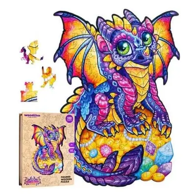 DŘEVĚNÉ BAREVNÉ PUZZLE - Začarovaný drak