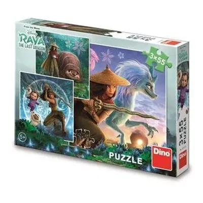 DINO Puzzle RAYA A KAMARÁDI 3x55 dílků