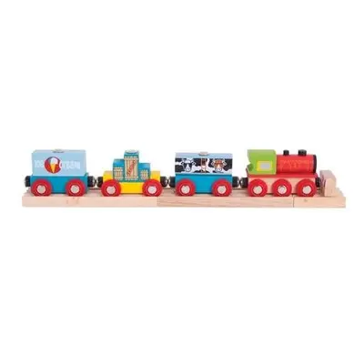 Bigjigs Rail Vlak se zbožím + 3 koleje