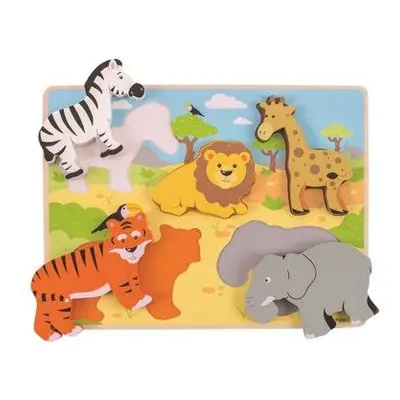 Bigjigs Toys Vkládací puzzle safari