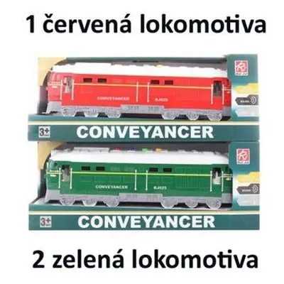 Lokomotiva na baterie varianta 1 červená lokomotiva