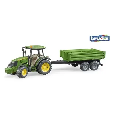 Bruder 2108 Traktor John Deere 5115 M s valníkem-šedá kola