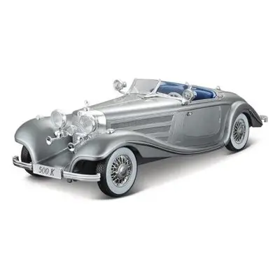 Maisto - 1936 Mercedes-Benz 500 K Typ Specialroadster, metal šedá, 1:18