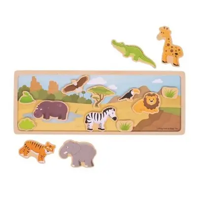 Bigjigs Toys magnetické puzzle safari