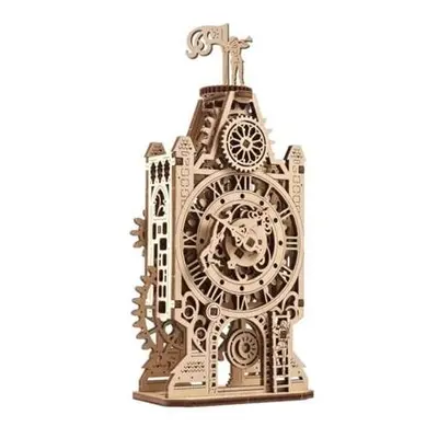 Ugears 3D dřevěné mechanické puzzle Hodinová věž